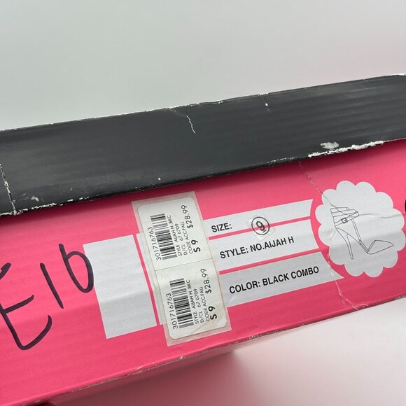 Charlotte Russe Heels Stiletto Black & Silver Buckle Accent Pointed Closed Toe - Picture 6 of 6